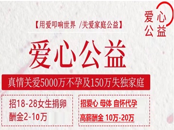 大观捐卵助孕生子 爱心志愿者招募